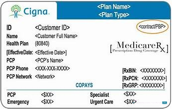 Download USA Cigna health insurance card Photoshop template
